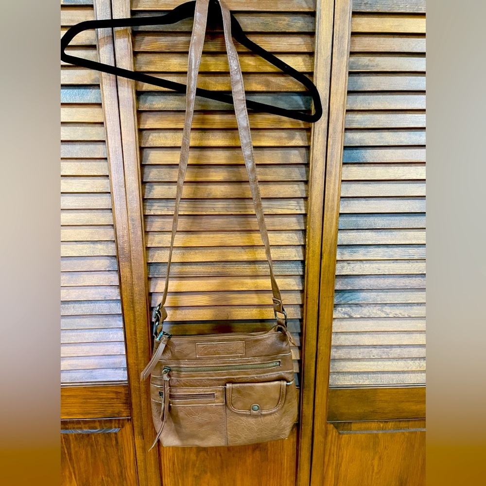 American Eagle brown long strap purse